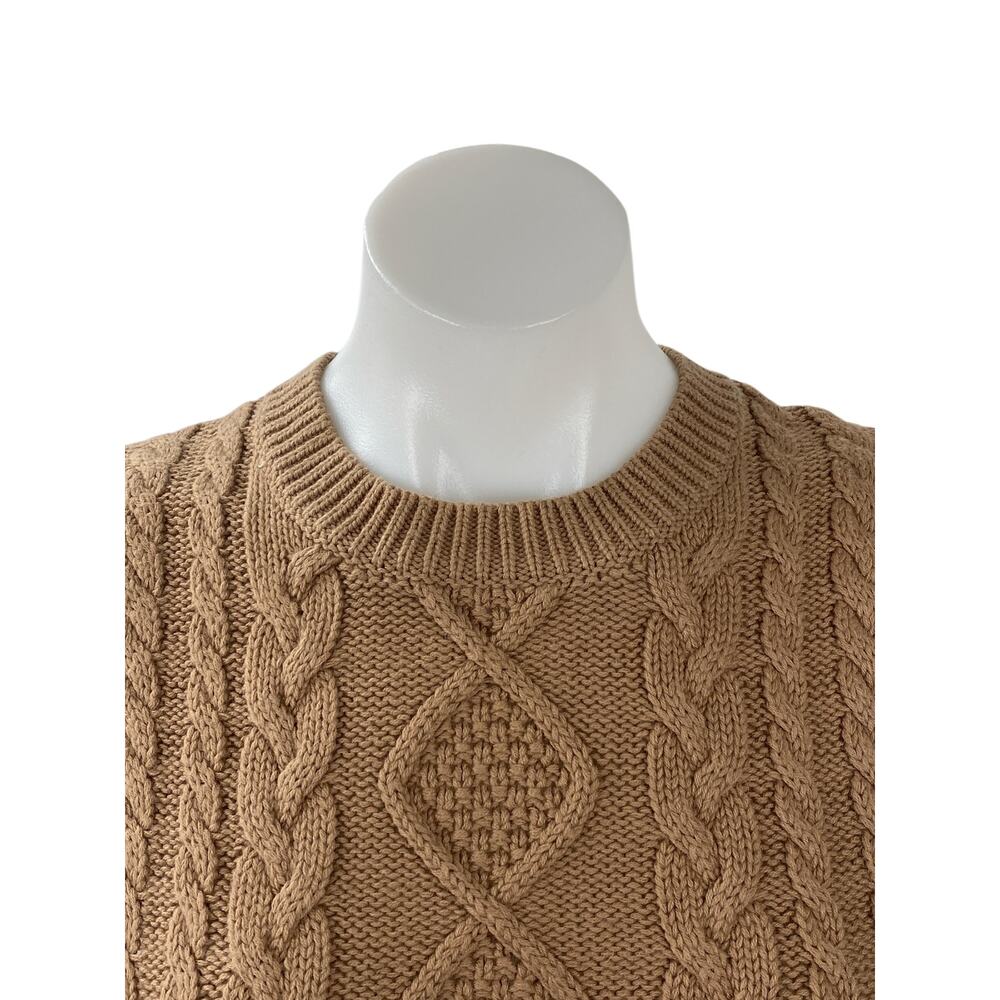 Aritzia Wilfred Women's Tan Wool Cable Knit Sleeveless Sweater Vest Top Size XS - Picture 2 of 6